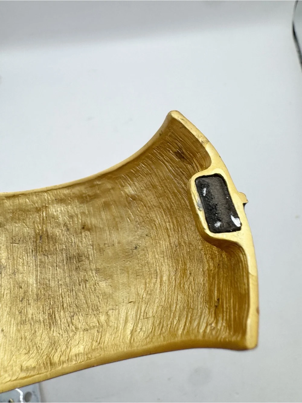 Kenneth Jay Lane Starlight enamel and rhinestone chunky hinged bangle bracelet